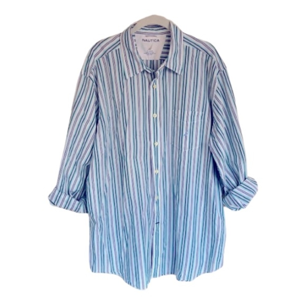 Men’s Nautica Striped Cotton Shirt Size XL